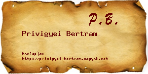 Privigyei Bertram névjegykártya